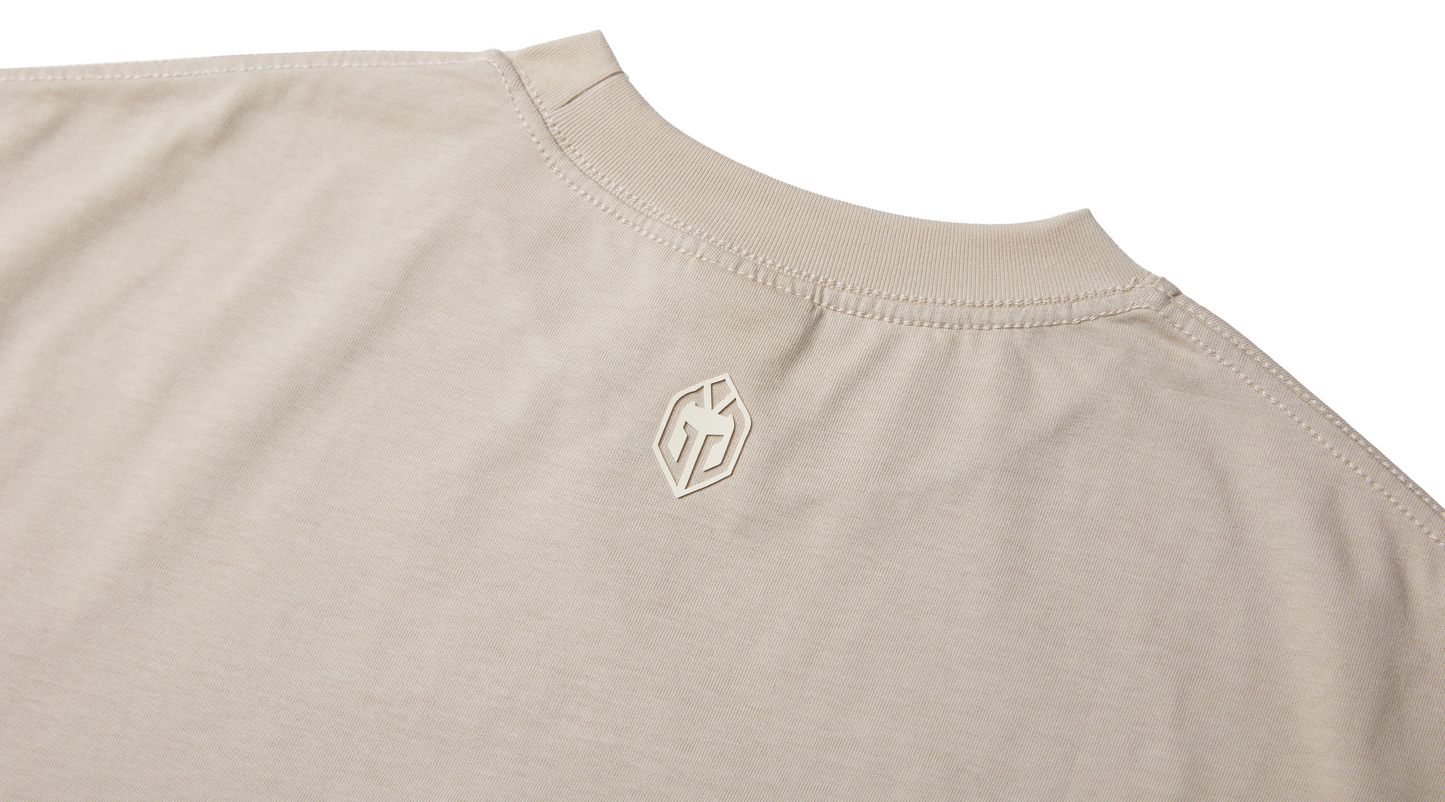 AGAINST ALL ODDS BEIGE OVERSIZED TEE