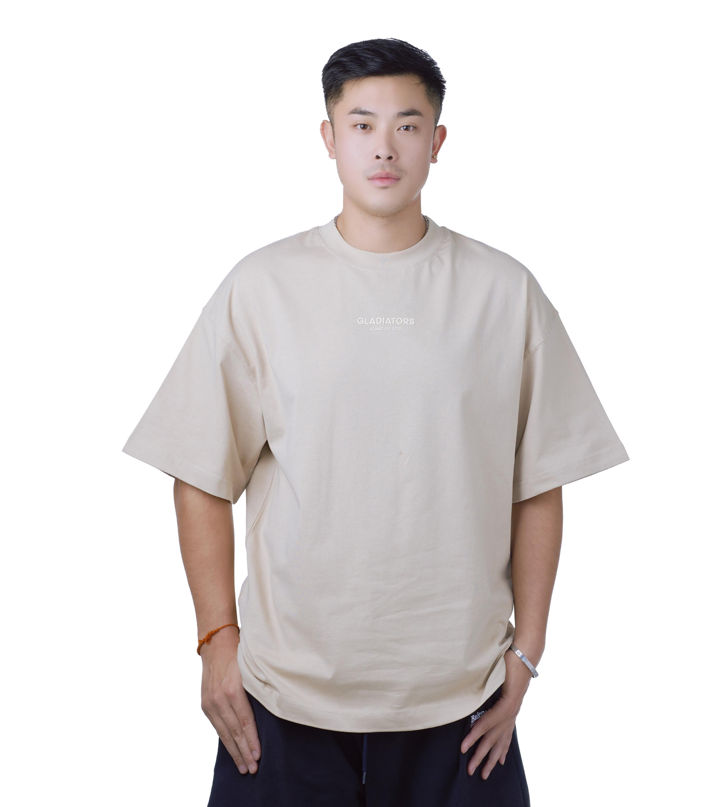 AGAINST ALL ODDS BEIGE OVERSIZED TEE