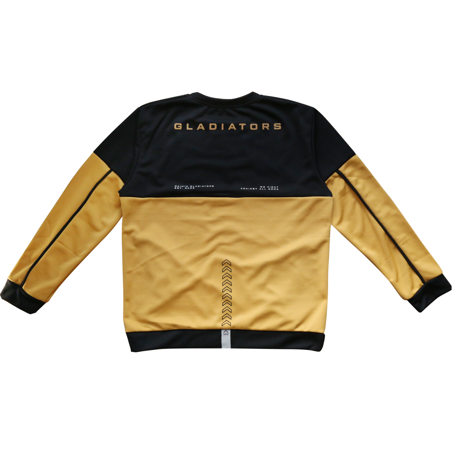 BLACK & GOLD LONG SLEEVE CREW NECK SWEATER