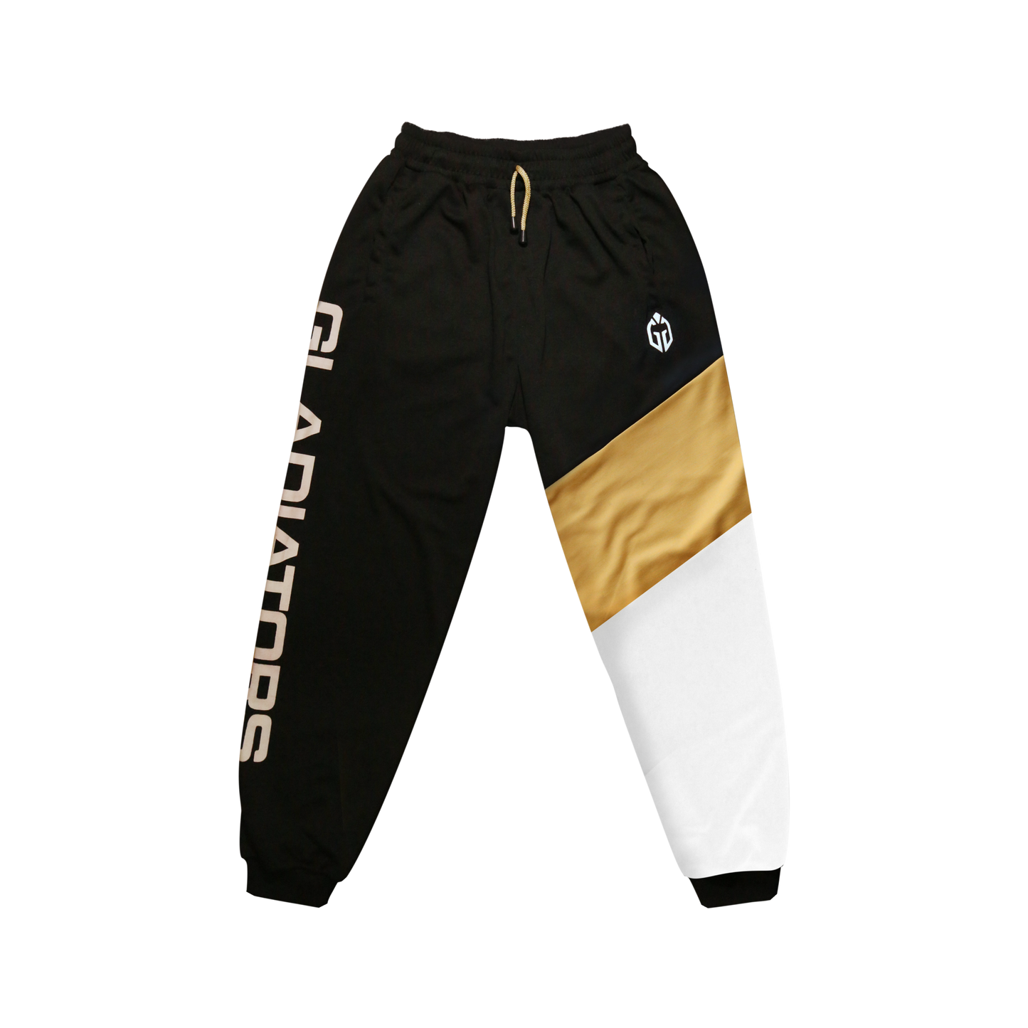 BLACK GOLD WHITE GLADIATOR PRO JOGGERS V2